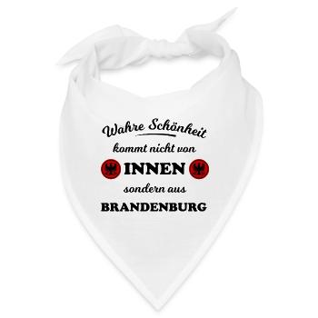 Die Schönheit aus Brandenburg - Bandana - Weiß - Vorne