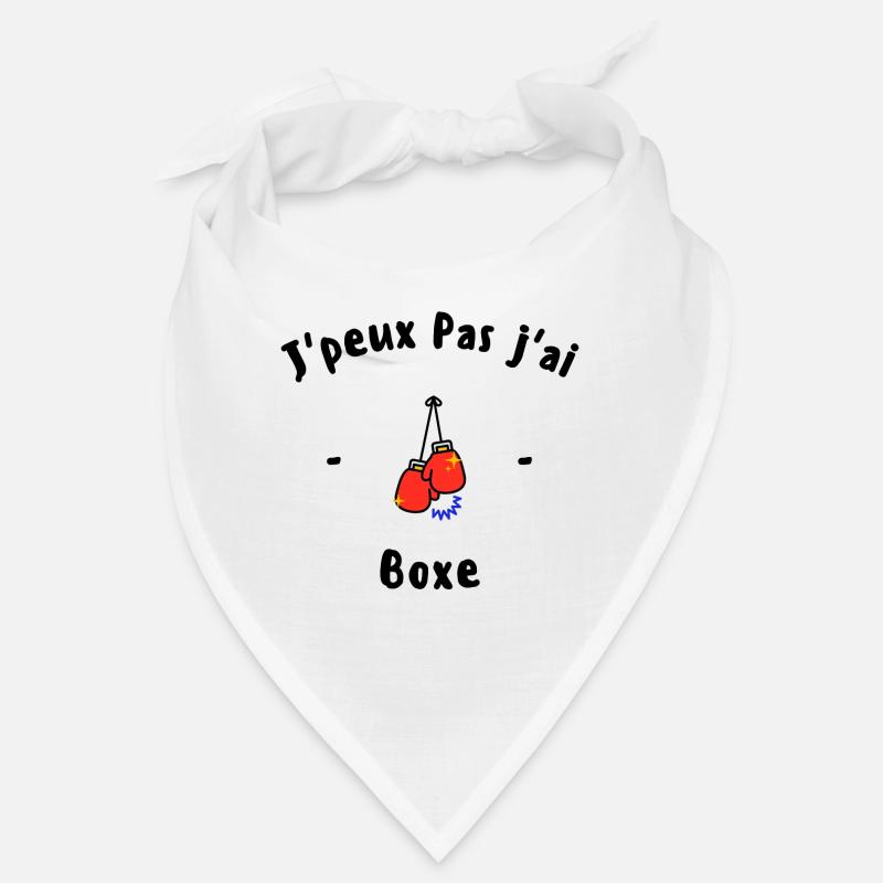 J peux pas j ai Boxe - Bandana - blanc