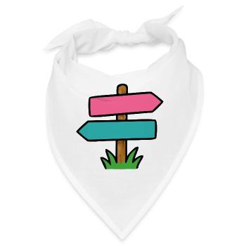 Wegweiser - Bandana - Weiß - Vorne