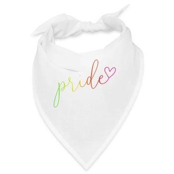 Pride Regenbogen Farben Schrift - Bandana - Weiß - Vorne