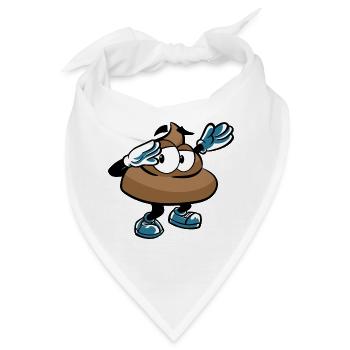 DABBING POOP KACKE - Bandana - Weiß - Vorne
