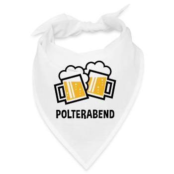 Polterabend (JGA Bier Bayrische Bierkrüge / 2C) - Bandana - Weiß - Vorne