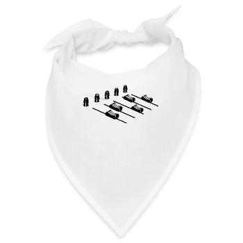 Musik – Shirt Mischpult DJ Geschenk - Bandana - Weiß - Vorne
