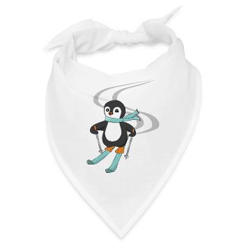Ski Pinguin Skischule KinderLehrer - Bandana - Weiß - Vorne