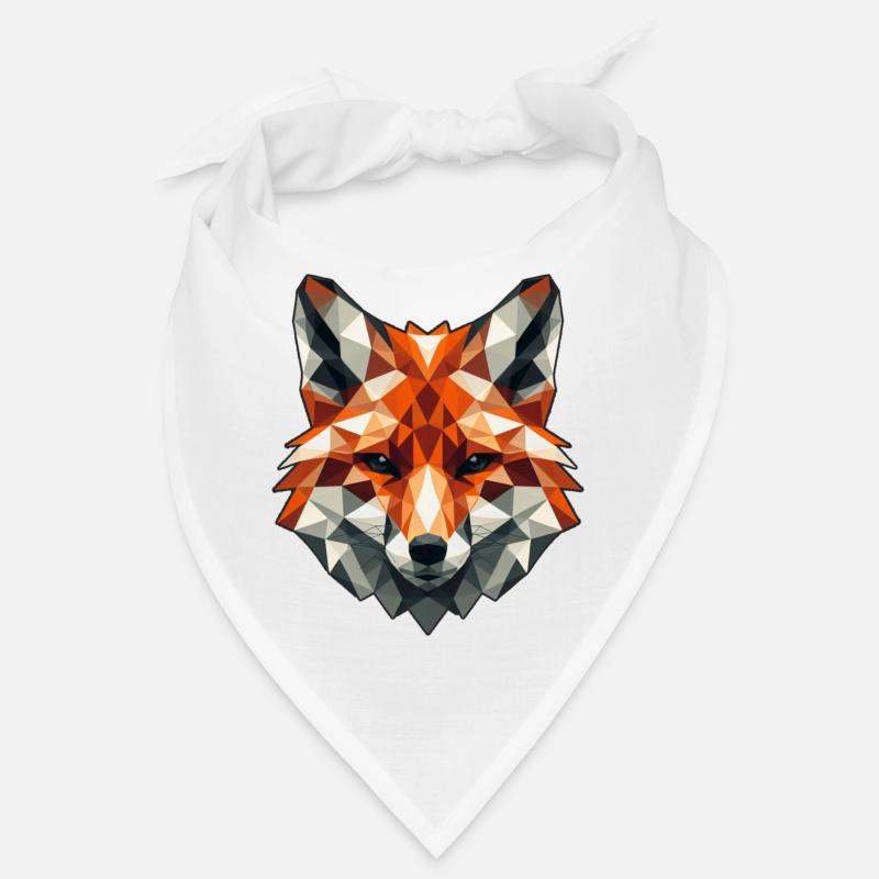 Fox motif in polygon design Bandana