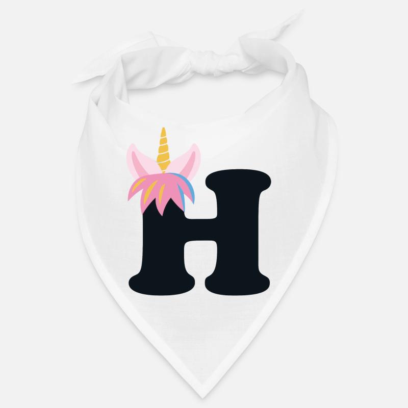 Einhorn-Buchstabe Regenbogenstyle "H" | be unique Bandana