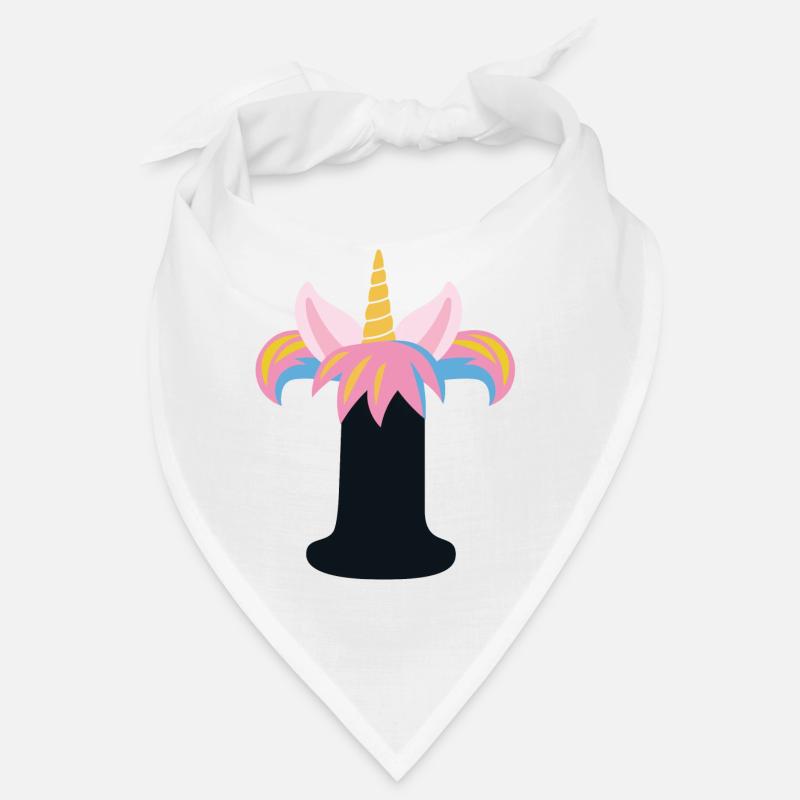 Einhorn-Buchstabe Regenbogenstyle "T" | be unique Bandana