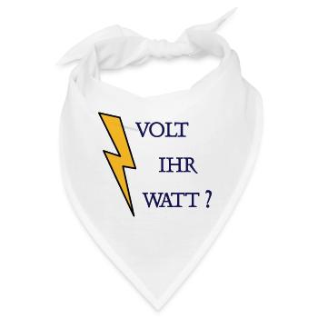 Volt Ihr Watt - Bandana - Weiß - Vorne
