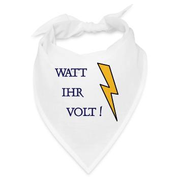 Watt Ihr Volt - Bandana - Weiß - Vorne