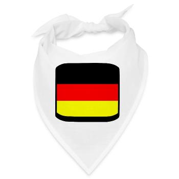 Deutsche Flagge - Bandana - Weiß - Vorne