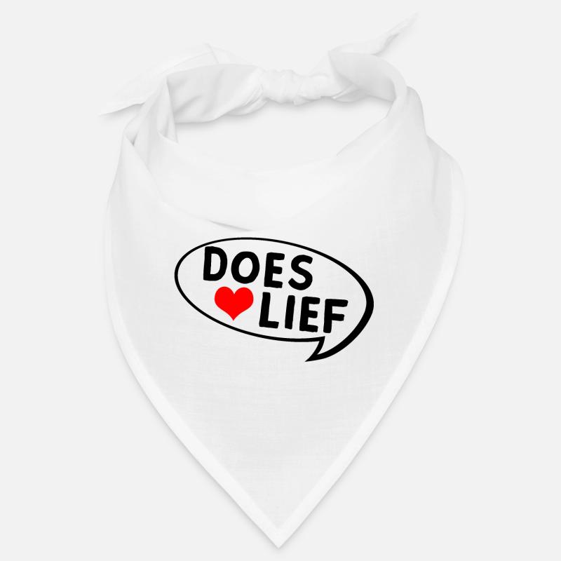 doeslief loving comment with heart Bandana