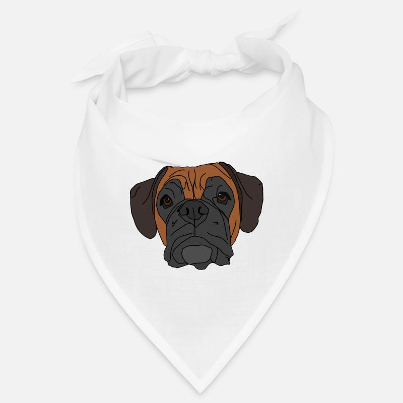 Conception de visage de chien boxer Bandana