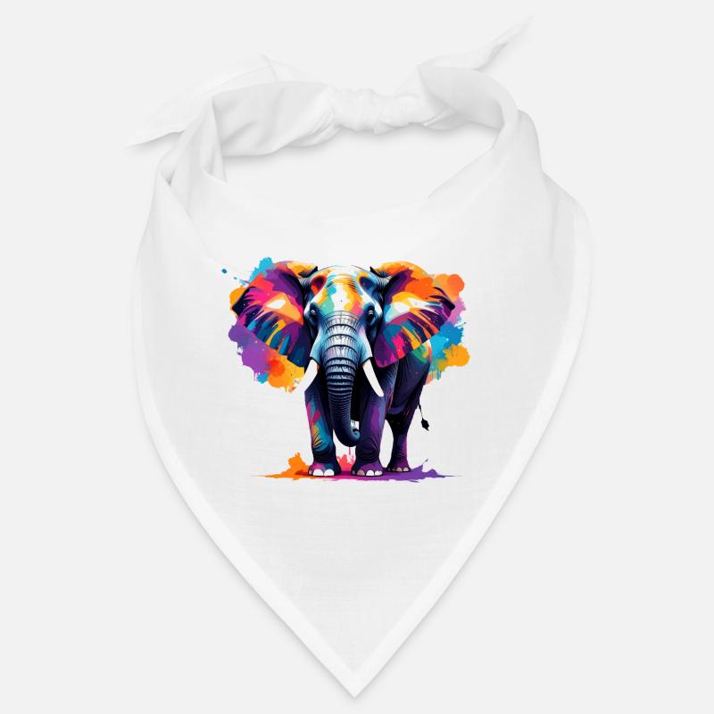 Elefant,Graffiti, bunt, Malerei Bandana