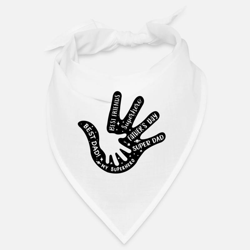 Main dans la main heureuse de jour de père Bandana