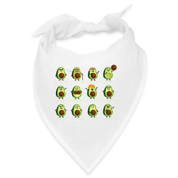 12 Avocados - Bandana - Weiß - Vorne