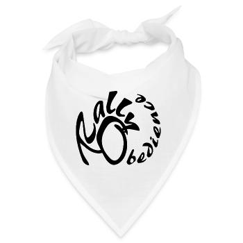 Rally Obedience Design für Hundesport mit Hund - Bandana - Weiß - Vorne