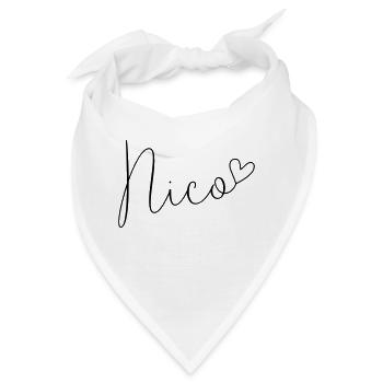 Nicole Name Vorname Junge - Bandana - Weiß - Vorne
