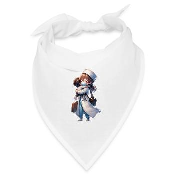 Eine Arztmutter kommt von der Arbeit nach Hause - Bandana - Weiß - Vorne