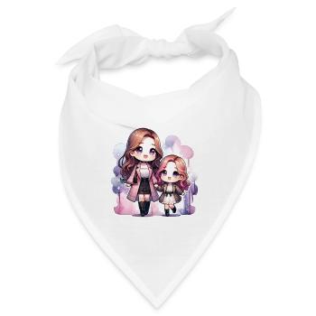 Mutter und Tochter mit passenden Outfits - Bandana - Weiß - Vorne