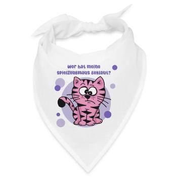 Wer hat meine Spielzeugmaus geklaut - Funshirt - Bandana - Weiß - Vorne