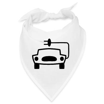 Das Elektroauto - Bandana - Weiß - Vorne