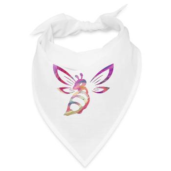 Stechend Bunte Wespe - Bandana - Weiß - Vorne