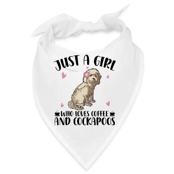 Cockapoo | Hund Hunde Haustier Cockapoos Geschenke - Bandana - Weiß - Vorne