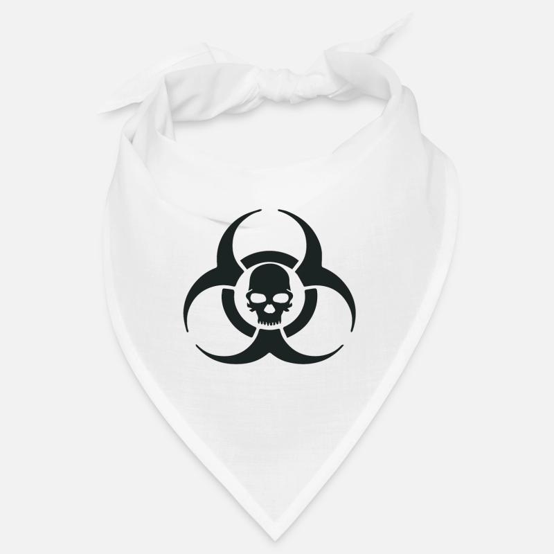 Symbole du crâne de risque biologique Bandana