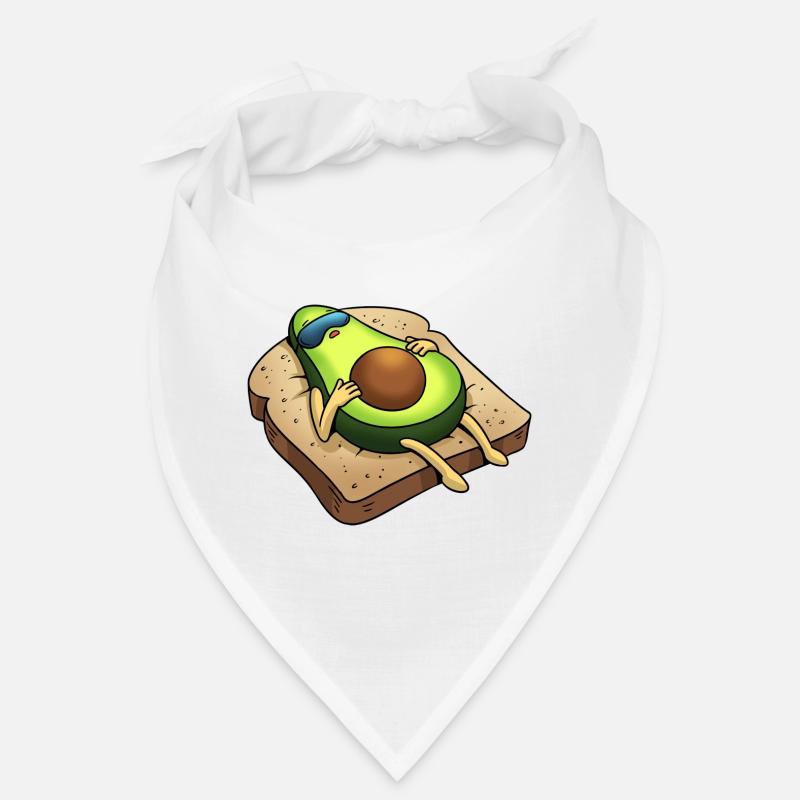 Avocado auf einer Toastscheibe Bandana