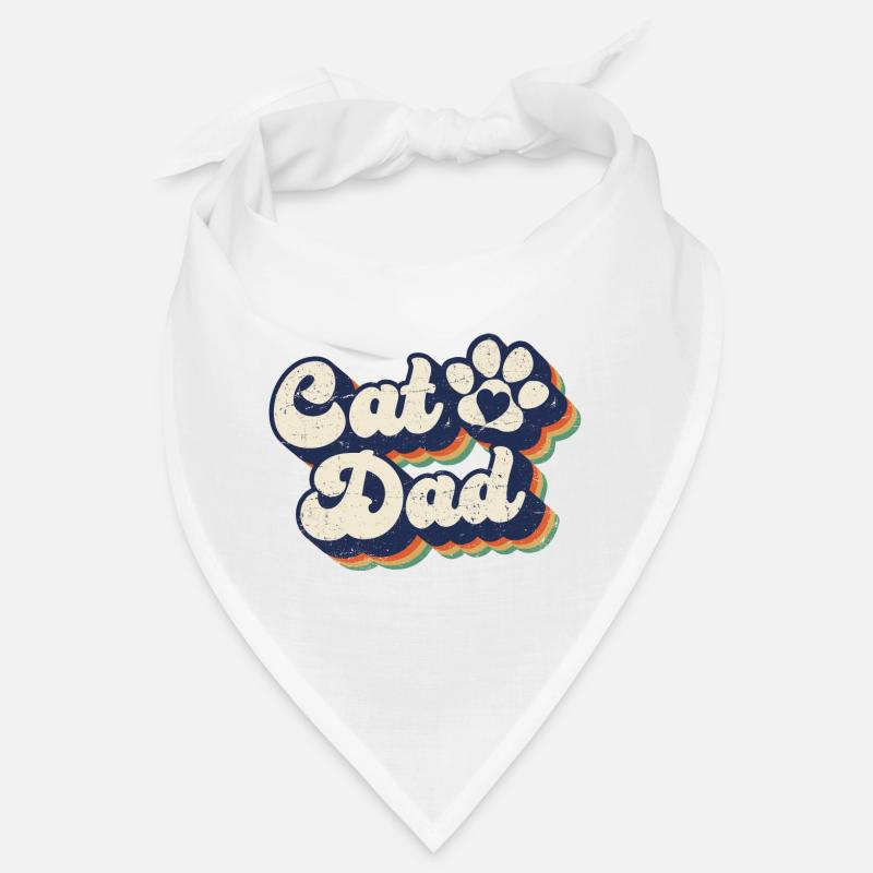 Cat Dad - Retro Kitty Katze Paw Cat Lover Dad Geschenk Bandana