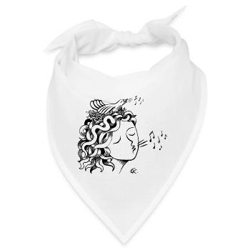 Curly Girl With Bird Nest - Bandana - Weiß - Vorne