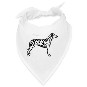 Dalmatiner - Bandana - Weiß - Vorne