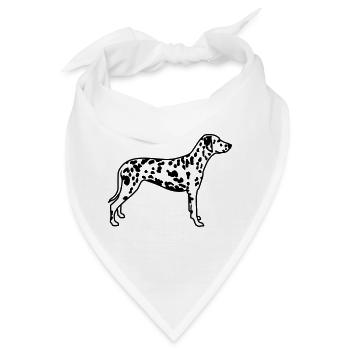 Dalmatiner - Bandana - Weiß - Vorne