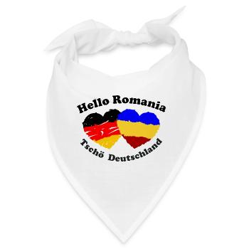 Umzug nach Rumänien - Bandana - Weiß - Vorne
