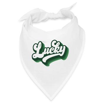 St. Patrick's Day Geschenk Kleeblatt Männer, Frauen, Kinder - Bandana - Weiß - Vorne