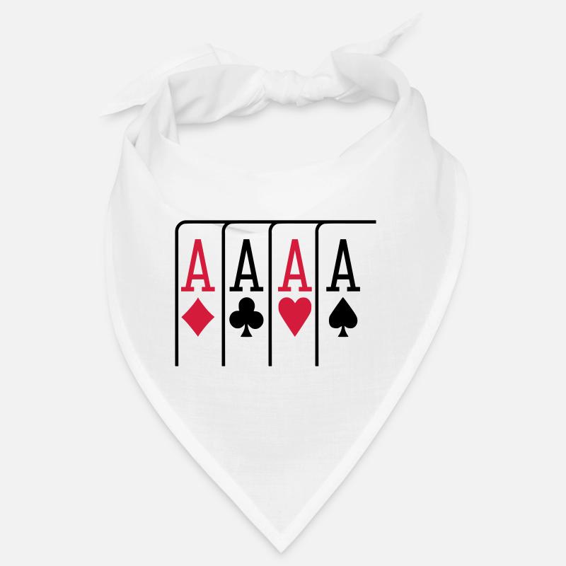 Poker - Bandana - Weiß