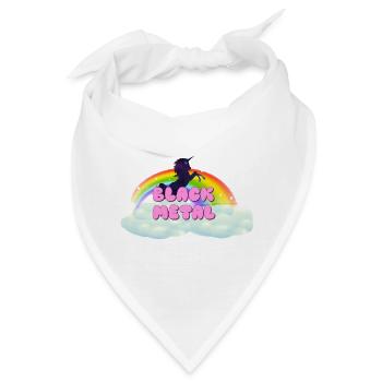 Black Metal Regenbogen Einhorn - Bandana - Weiß - Vorne