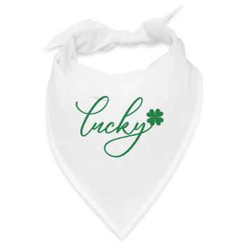 St. Patrick's Day Geschenk Kleeblatt Männer, Frauen, Kinder - Bandana - Weiß - Vorne