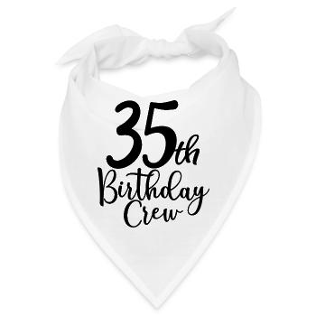 35. Geburtstag Crew B-Day Party Squad 35 Jahre alt - Bandana - Weiß - Vorne