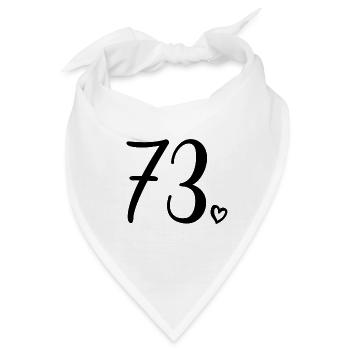 Süße Nummer 73, 73 Jahre alt, 73. Geburtstag Geschenk - Bandana - Weiß - Vorne