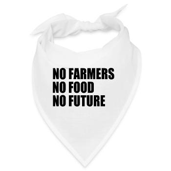 no farmers no food no future - Bandana - Weiß - Vorne