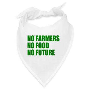 no farmers no food no future - Bandana - Weiß - Vorne