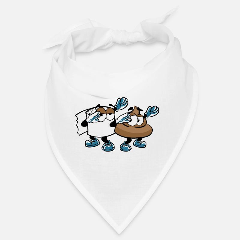 DABBING POOP CACA DE PQ - Bandana - blanc