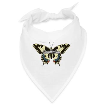 Overthinker Schmetterling - Bandana - Weiß - Vorne