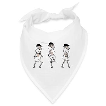 Shuffle Tanz Schaf - Bandana - Weiß - Vorne
