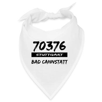 70376 Stuttgart Bad Cannstatt Postleitzahl tshirt - Bandana - Weiß - Vorne