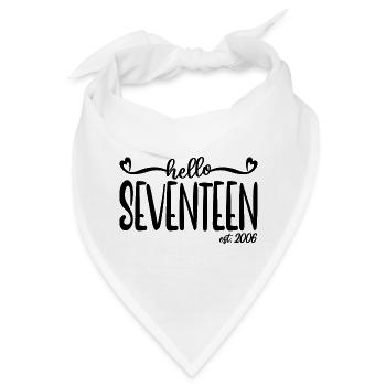 17. Geburtstag Frauen Hallo Siebzehn Est. 2006 - Bandana - Weiß - Vorne