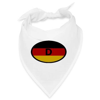 Der Deutschland Auto Aufkleber - Bandana - Weiß - Vorne