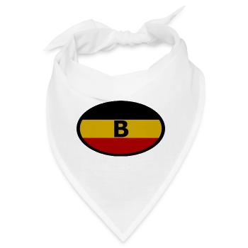 Der Aufkleber für Belgien - Bandana - Weiß - Vorne