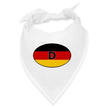 Der Deutschland Sticker - Bandana - Weiß - Vorne